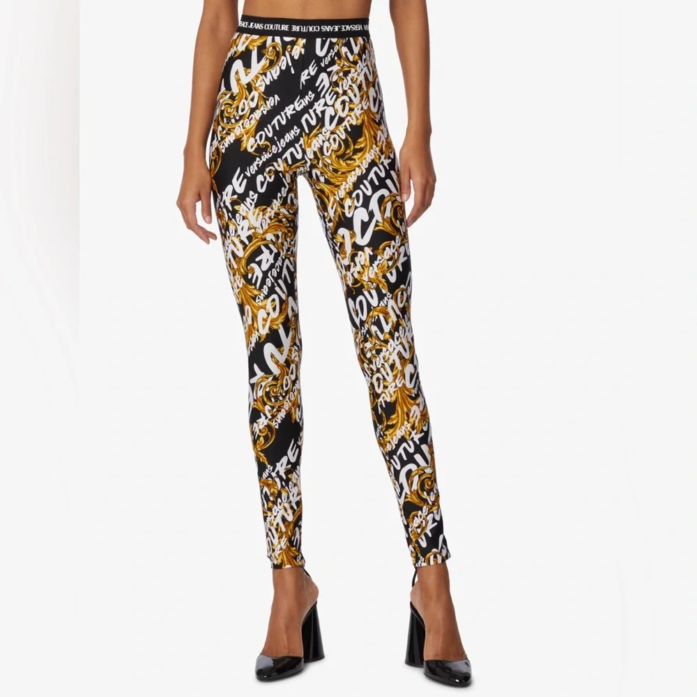 Versace Jeans Couture Logo Leggings - Picture 1 of 5